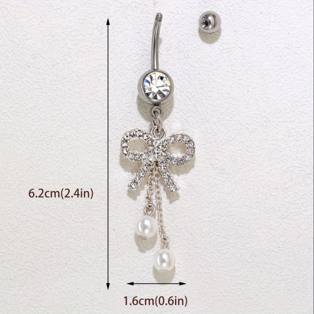 Piercing za popek z daljšo pentljico