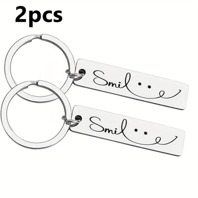 Komplet 2 obeskov za ključe SMILE