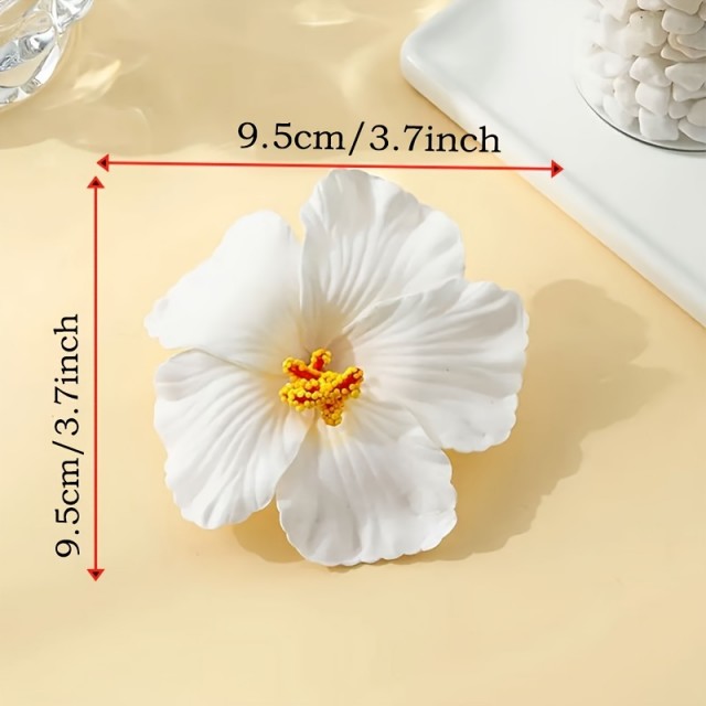  Poletna okrasna sponka za lase – Hibiskusov cvet 5 barv 