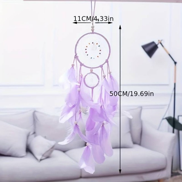 Dream Catcher viseči okrasek z gosjimi peresi 
