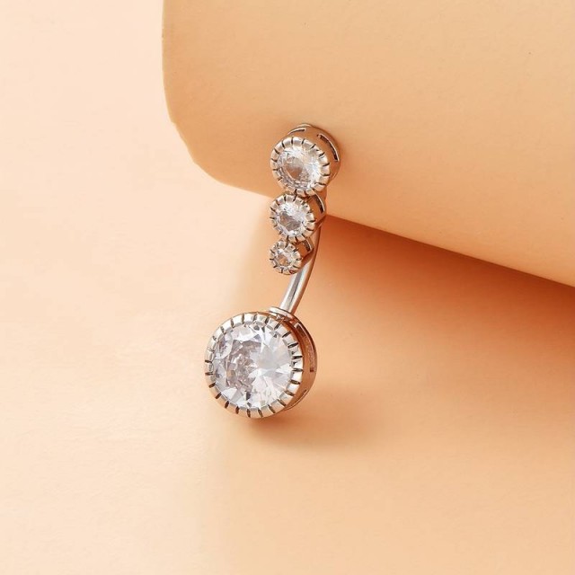 Piercing za popek, srebrn ali zlat