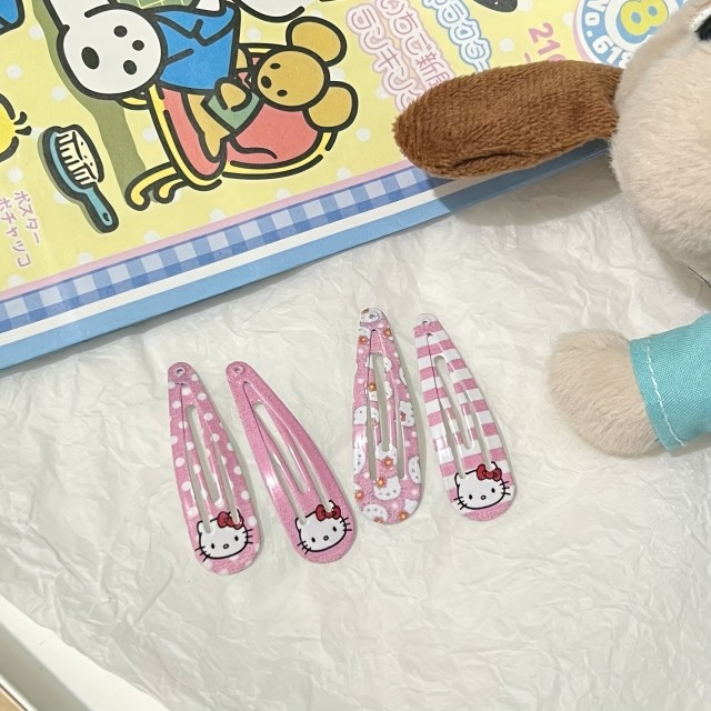 Komplet 20 otroških špangic za lase z mucko Kitty