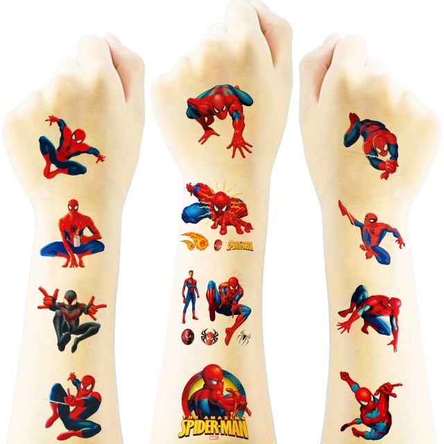 Komplet 40 kosov Spider-Man tatu nalepk za otroke 