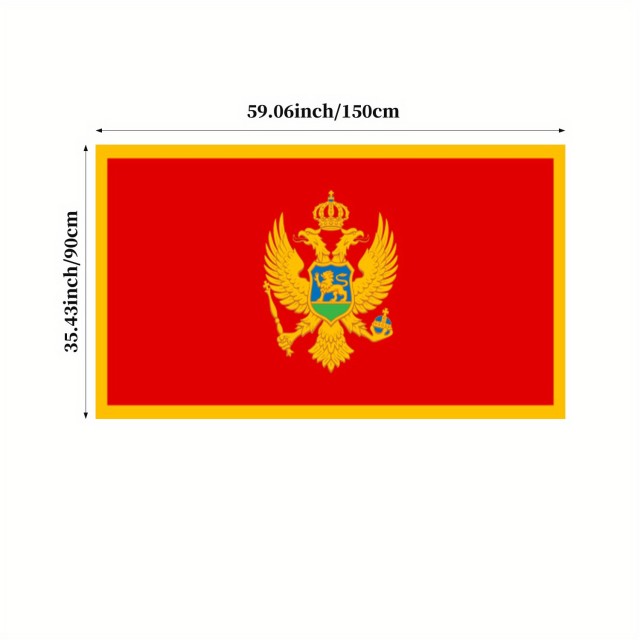 Zastava Črne gore 90 cm x 60 cm – črnogorska zastava Črna Gora