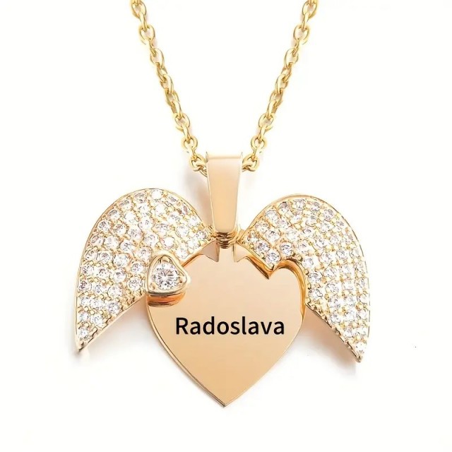 Personalizirana ogrlica z odpirajočim srcem in gravuro po vaših željah