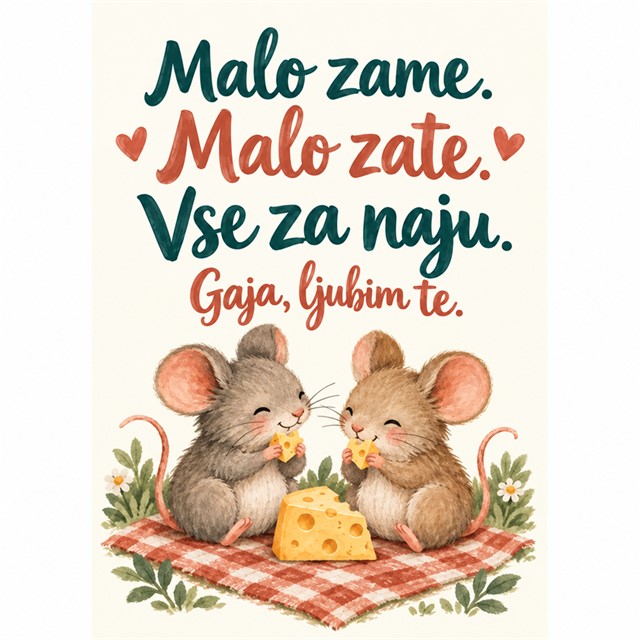 Personaliziran keramični magnet za moža ali ženo- besedilo in grafika po želji