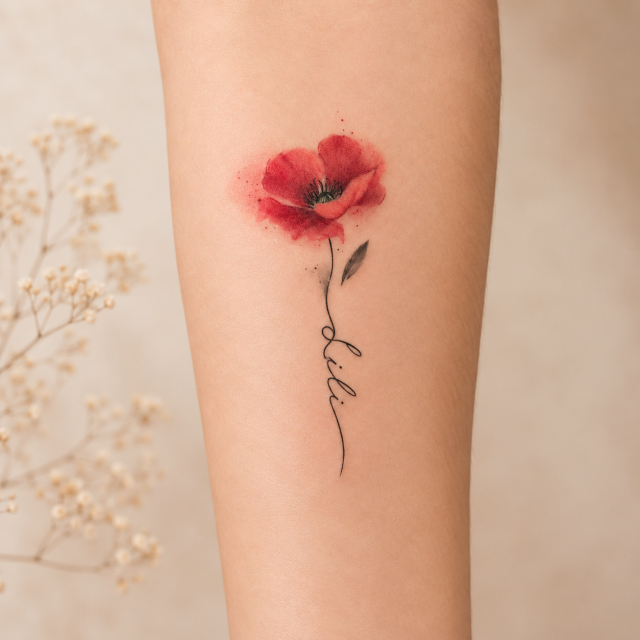 Personalizirana tatu nalepka z makom in imenom po želji